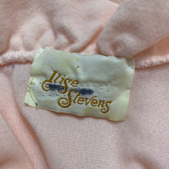 Vintage ILISE STEVENS pink cotton, satin feel pajama Nightgown Size women’s M - Picture 10 of 16